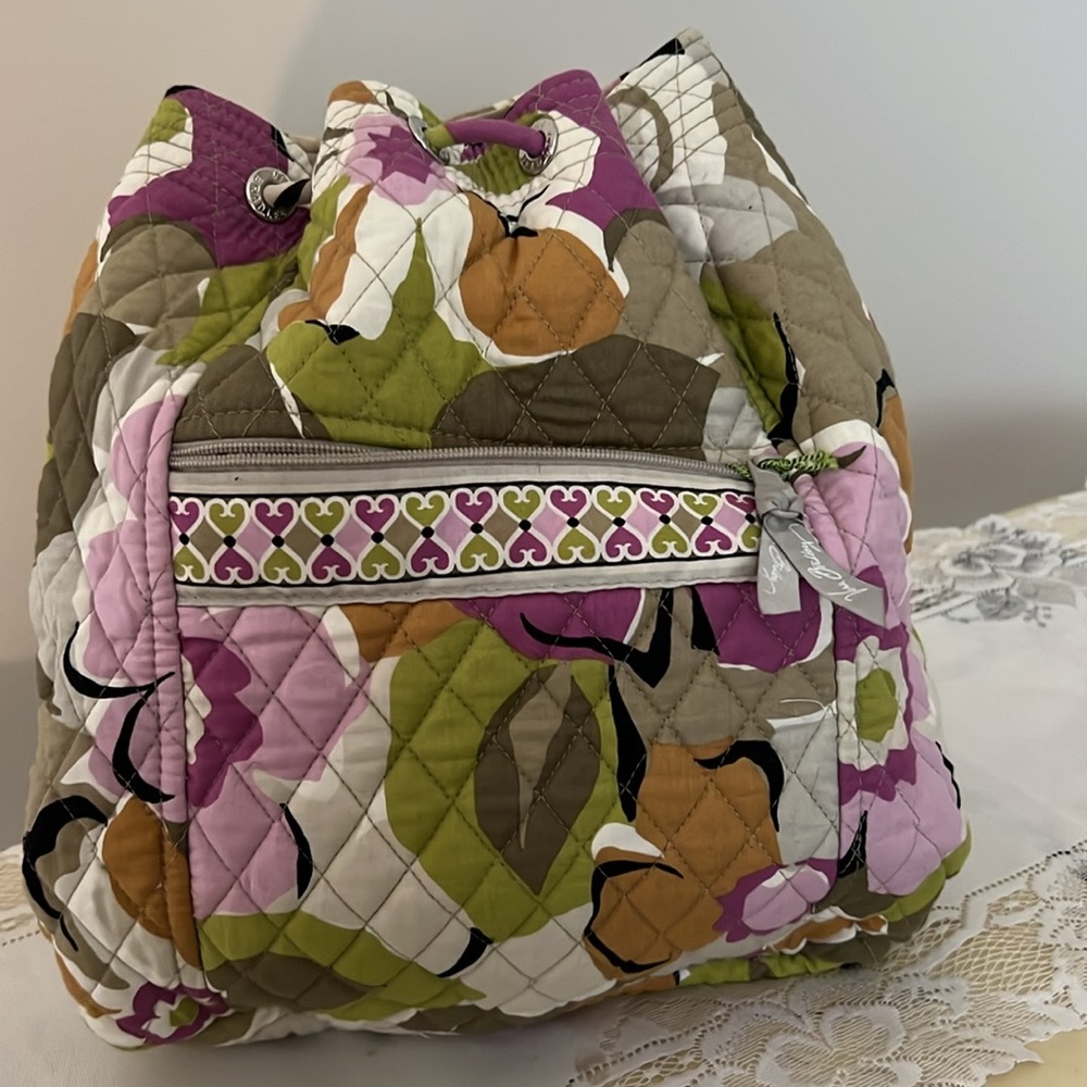 Vera Bradley backpack excellent condition never worn purple/pink/green VB -13x15